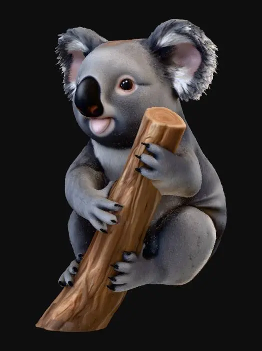 3D model for Koala. Semi realistic style.