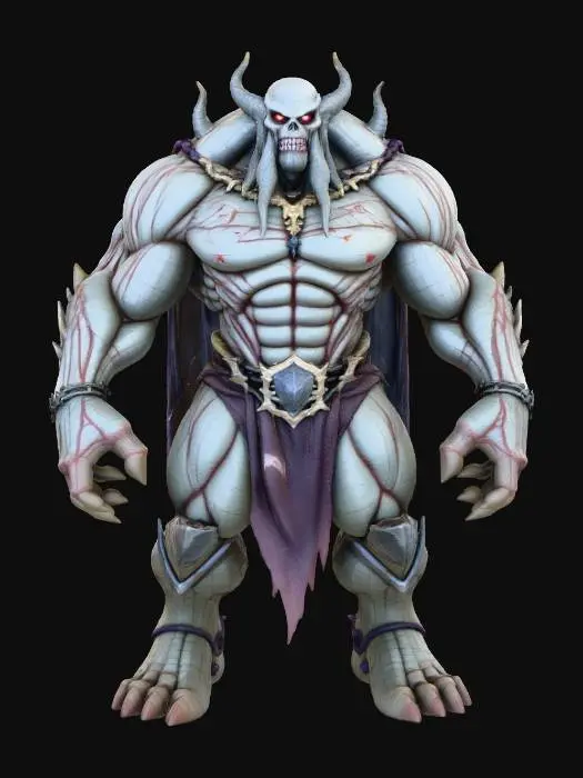 3D model for The Titan - Big Gambling/casino zombie/magic creature. Low polygon and in T-Pose position