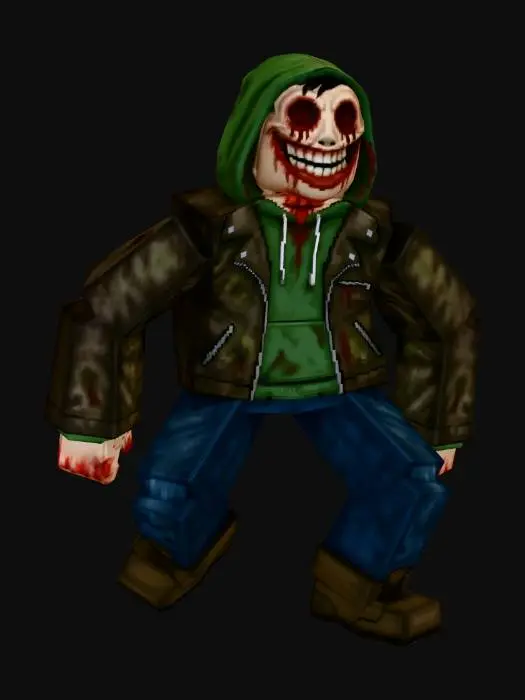 3D model for Hooded Grinning Zombie