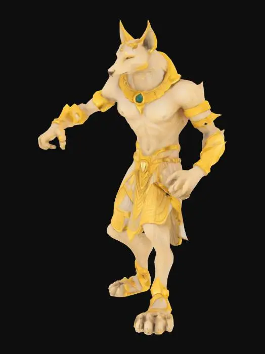 3D model for Golden Anubis