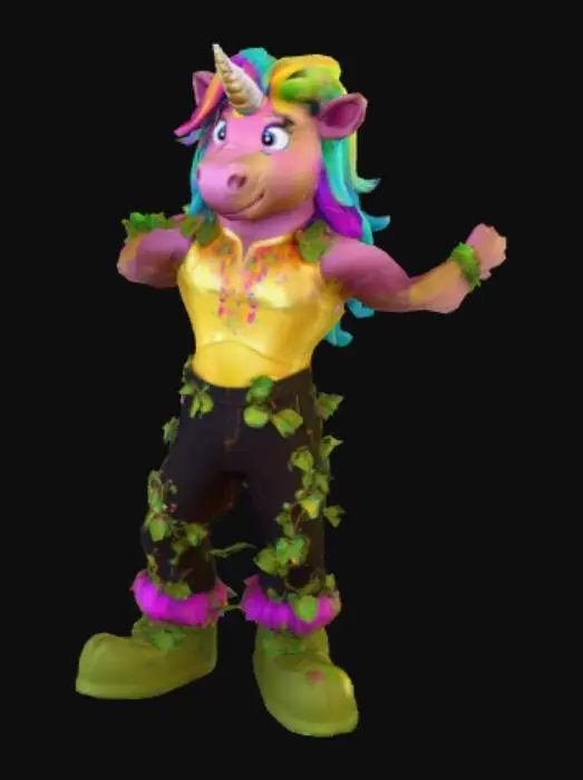 3D model for Rainbow Unicorn Warrior