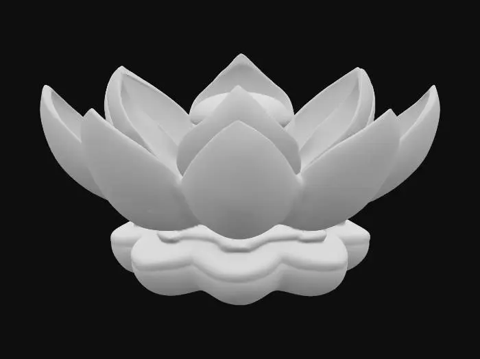 3D model for Clicky Lotus

Blütenblätter auf Gelenken, die man reindrücken und wieder rausdrücken kann (wie kleine Tasten).

2 Hauptfarben für die Blume, 1 für den Kern, 1 für die Basis.