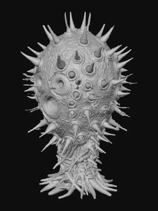 3D model for cage of "midle age" empty, style gigers realism model, adapted for human prisonners, black rubber color.