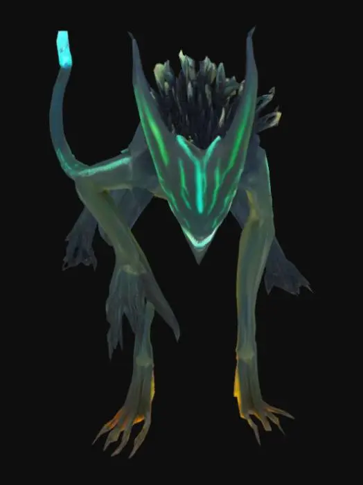 3D model for A bioluminescent alien predator, evolved for stealth, agility, and intimidation. It blends traits of deep-sea life, panther-like mammals, and intelligent reptilian species. The Nytherion lives in a bioluminescent jungle and hunts using light, sound, and movement.

🔻 1. Silhouette & Anatomy
Body Shape:
Lean, muscular, and low-profile like a panther, but with a slightly elongated torso for flexibility. About 10 ft long including tail.

Stance: Quadrupedal when stalking; can stand bipedally to appear threatening or use hands.

Limbs:

Hind Legs (4): Feline-like, jointed for explosive pouncing.

Forearms (2): Longer than human arms, ending in 4 fingers with retractable claws.

Tail: Prehensile, about 5 ft long, with a fin-like bioluminescent flare at the end, used for signaling and balance.