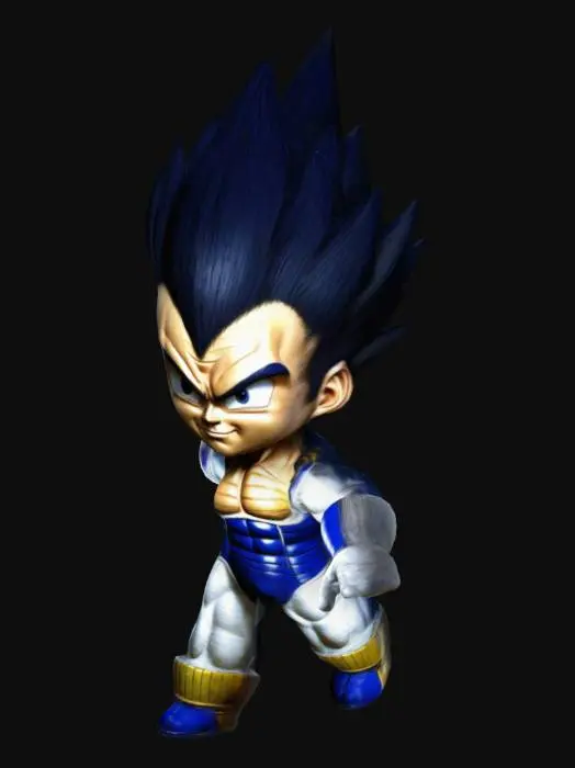 3D model for #realistic# vegeta from "Dragon Ball Z". Ultra Realistic, Highly Detailed, Full Body, T-pose