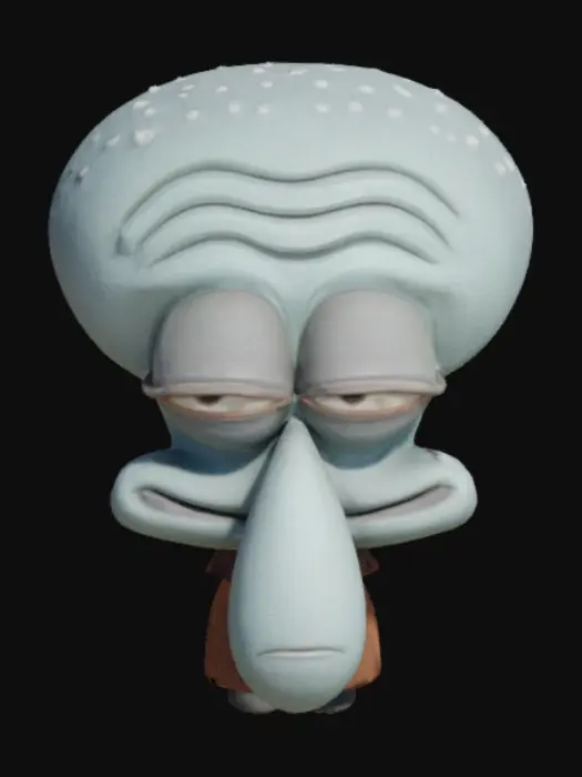 3D model for Tired Squidward Plush