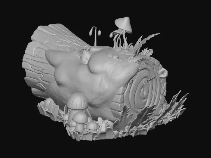 3D model for Mosslog Stump, #Thanksgiving#