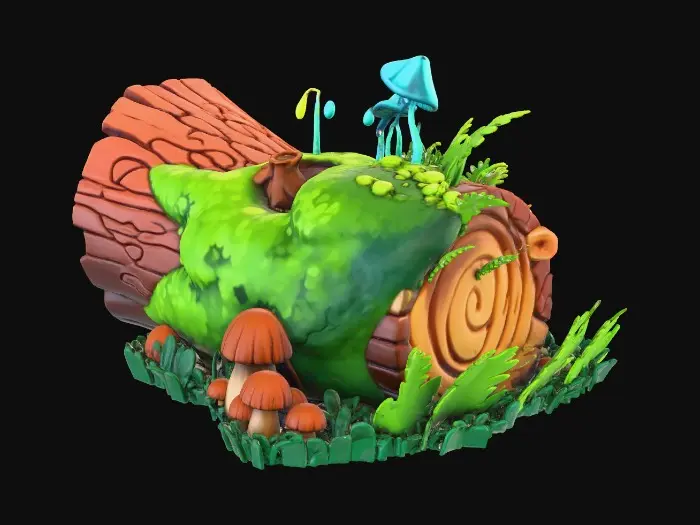 3D model for Mosslog Stump, #Thanksgiving#