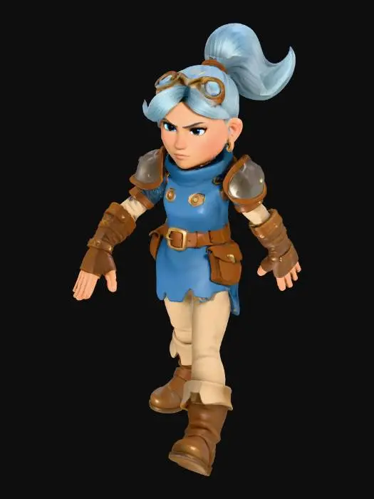 3D model for Adventurous Steampunk Hero