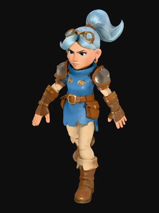 3D model for Adventurous Steampunk Hero