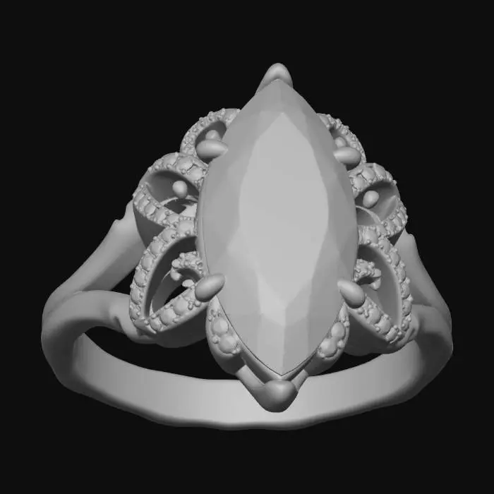 3D model for Azure Marquise Ring