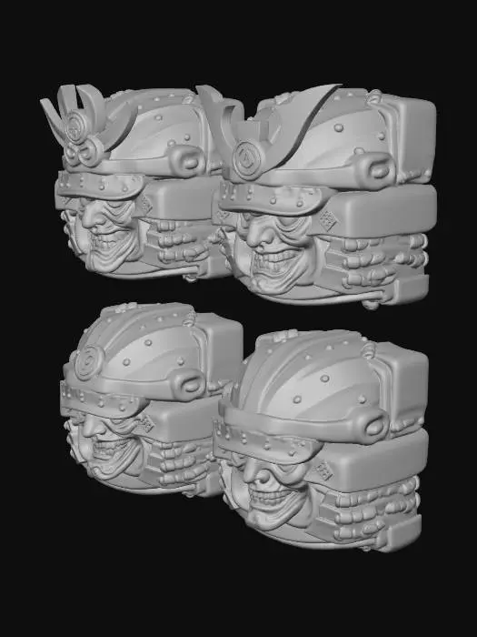 3D model for Four Samurai Artisan Keycaps
