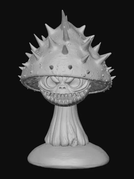 3D model for #Halloween2025#, haunted  spiked mushroom