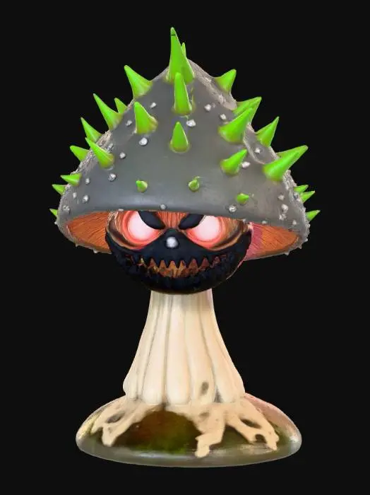 3D model for #Halloween2025#, haunted  spiked mushroom