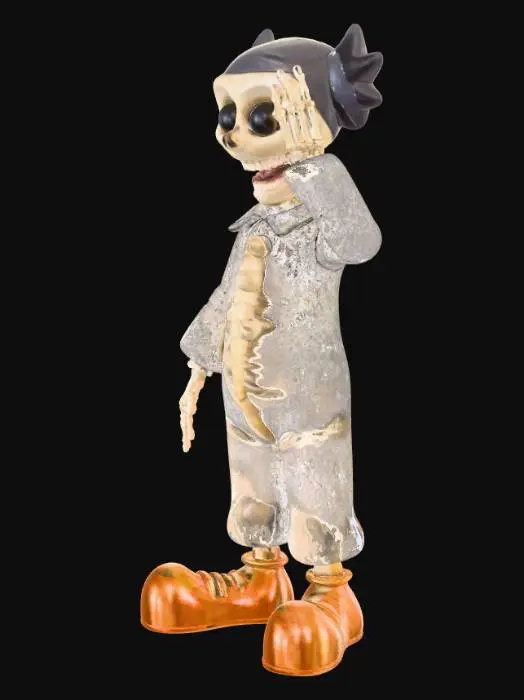 3D model for #Halloween2025#, funny skeleton shocked