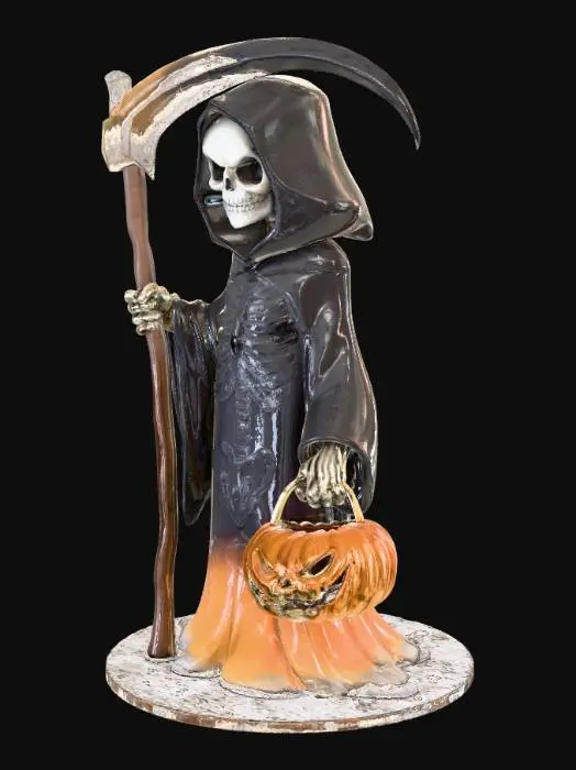 3D model for #Halloween2025#, 
 cartoon grim reaper