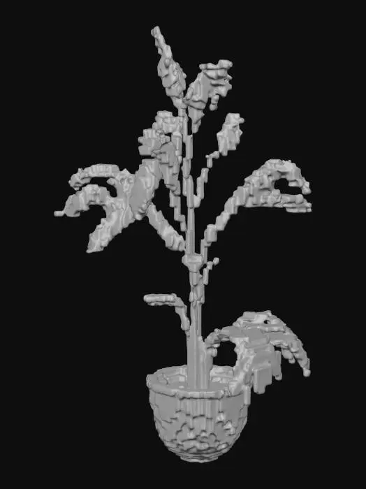 3D model for Pixelated Monstera Plant