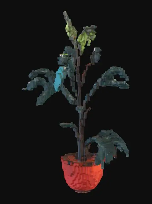 3D model for Pixelated Monstera Plant