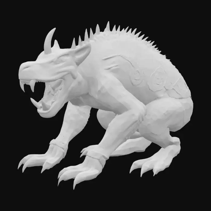 3D model for [Australia] Australian Aboriginal Bunyip, Max polygon, max detail #AroundTheWorld#
