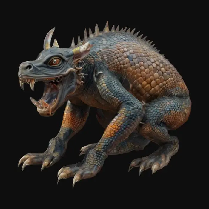3D model for [Australia] Australian Aboriginal Bunyip, Max polygon, max detail #AroundTheWorld#