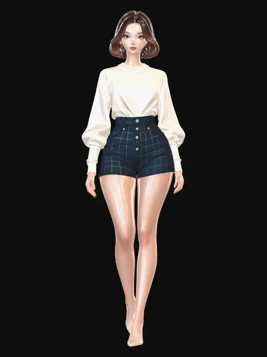 3D model for Beige and Navy Chic