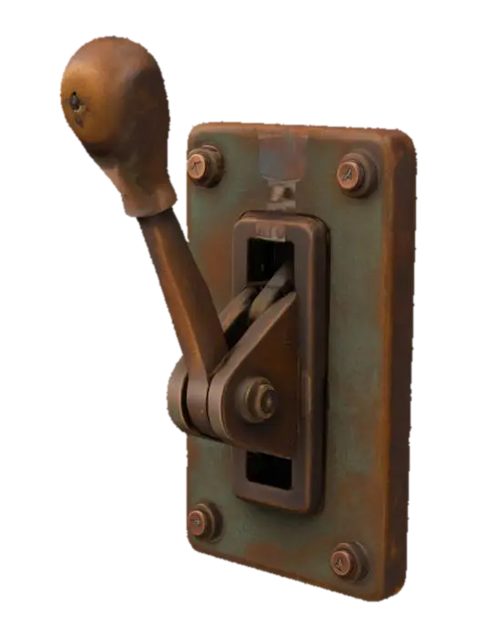 Rustic Power Switch - Electrical 3D model, vytvořený pomocí AI