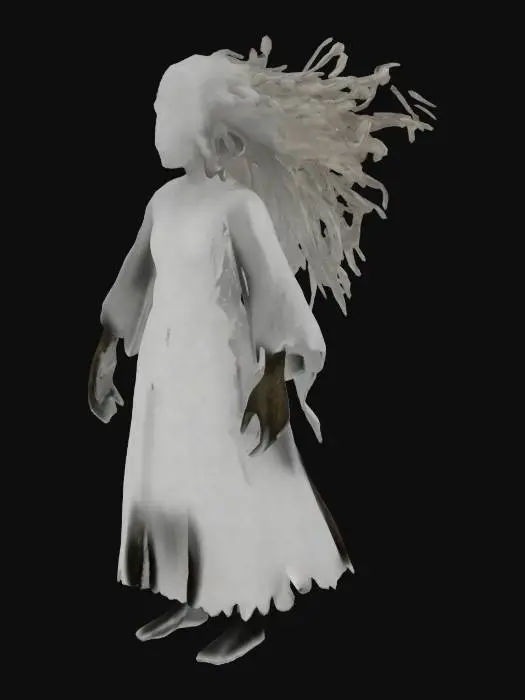 3D model for Kuchisake-Onna, Woman, Scary, bloody. urban legend,