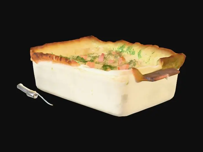 3D model for Salmon Artichoke Quiche
