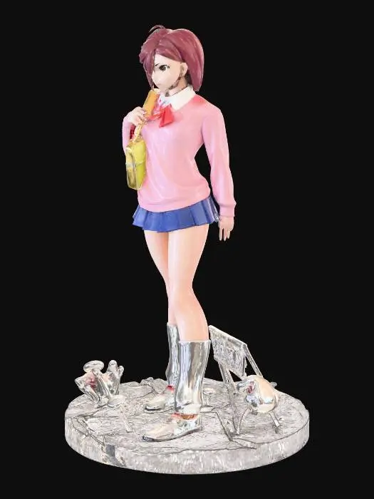 3D model for Neon Schoolgirl at Dusk