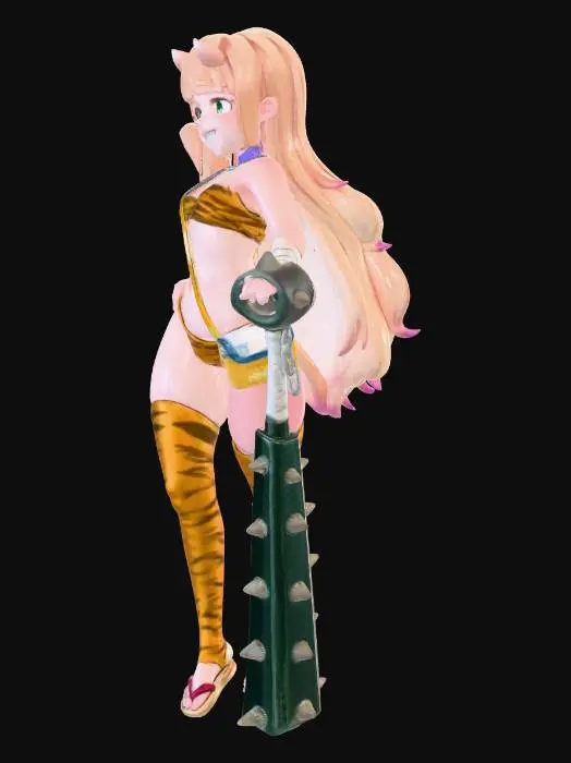 3D model for Tiger-Striped Warrior