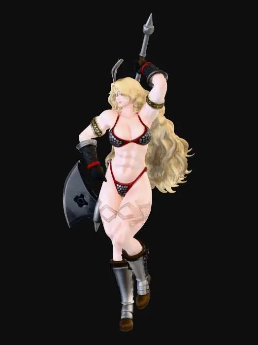 3D model for Crimson Axe Berserker