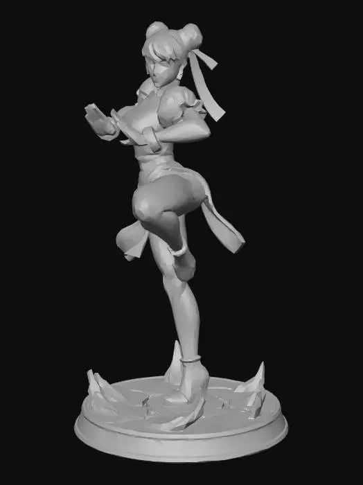 3D model for Chun-Li Midair Kick