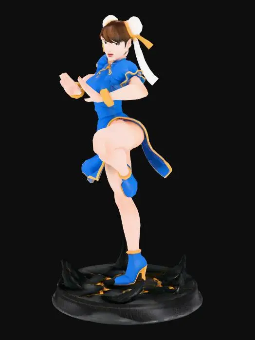 3D model for Chun-Li Midair Kick