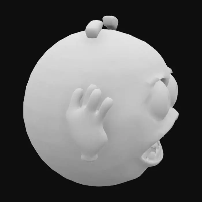 3D model for Surprised Emoji