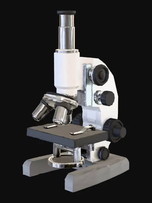 3D model for Microscope on Transparent Background