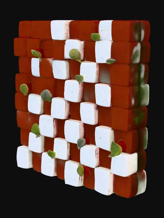3D model for Watermelon Feta Chessboard
