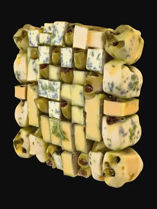 3D model for Olive and Feta Mosaic