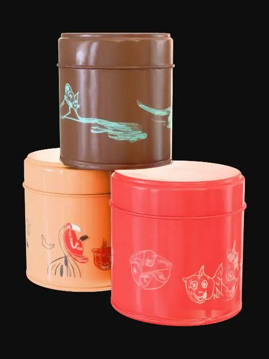 3D model for Colorful Cat Tins