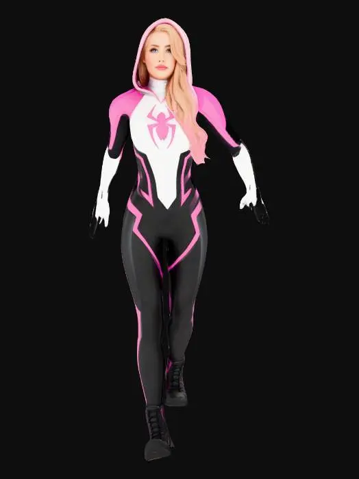 3D model for przygotuj postać w stylu costplaypamela anderson słoneczny patrol fotorealizm postać kobieca, nacisk na modę i sylwetkę w pozie z ramionami na biodrach,