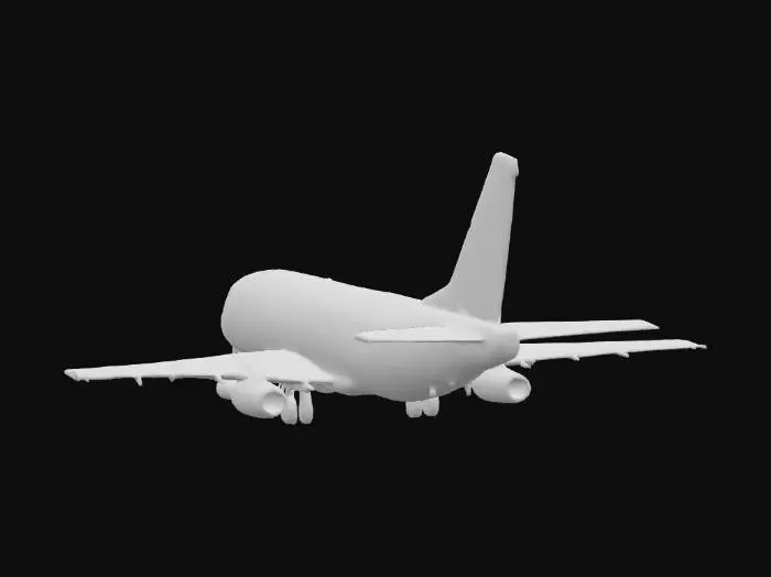 3D model for the back part of a Boeing 737 with very old crash texture