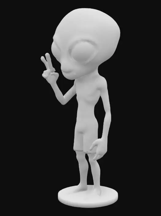 3D model for Peaceful Alien