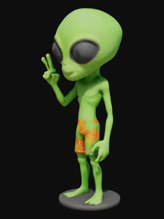 3D model for Peaceful Alien