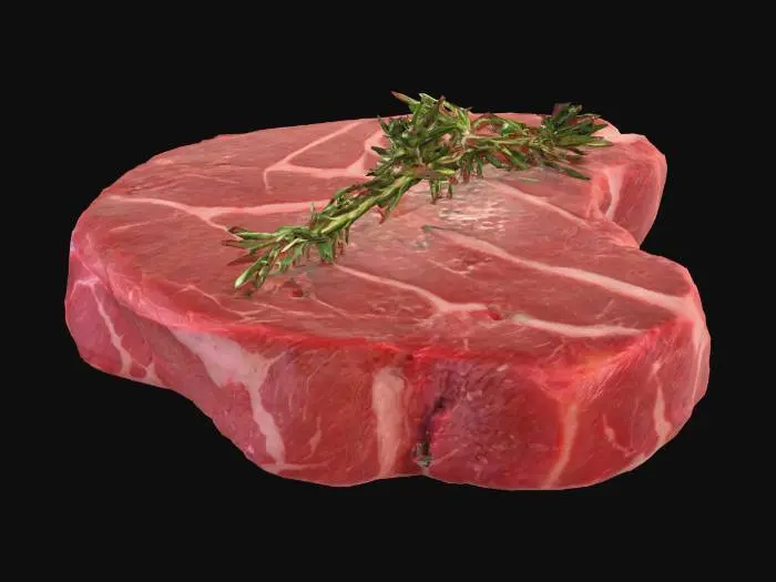 3D model for Juicy steak with some rosmary on it. Make the surfsce as glittering as possible to make it Look extra yummy, #food#