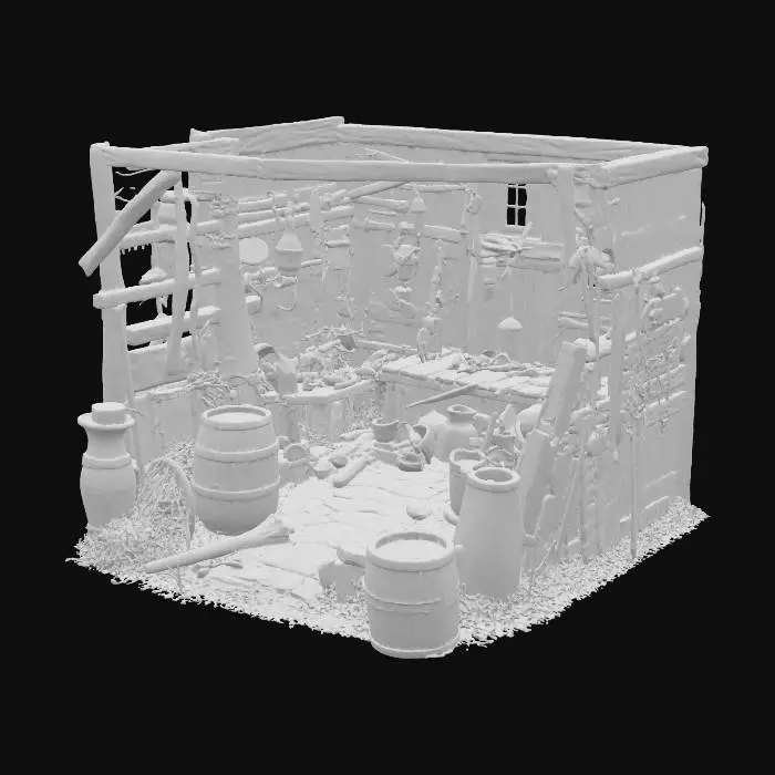 3D model for Abandoned Workshop