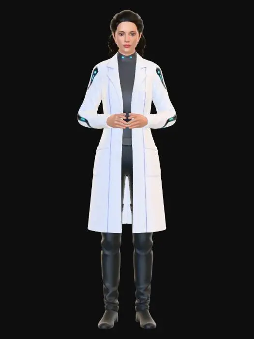 3D model for Neon Labcoat Scientist