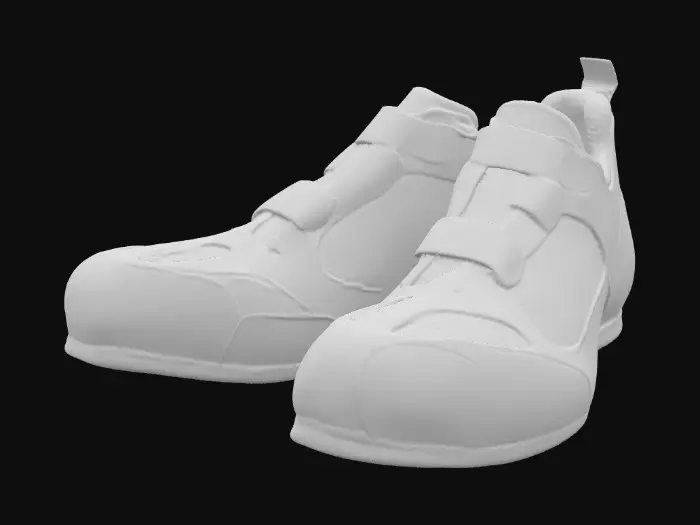 3D model for A pair of black road chcling shoes.
