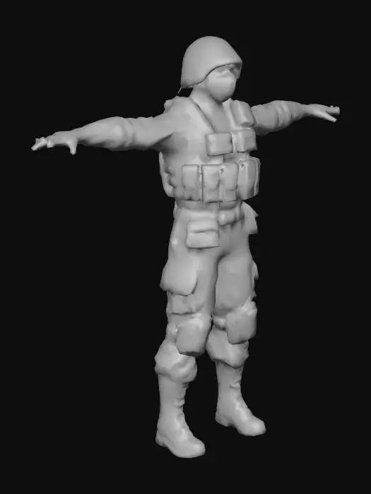3D model for US Soldier in Tactical Gear