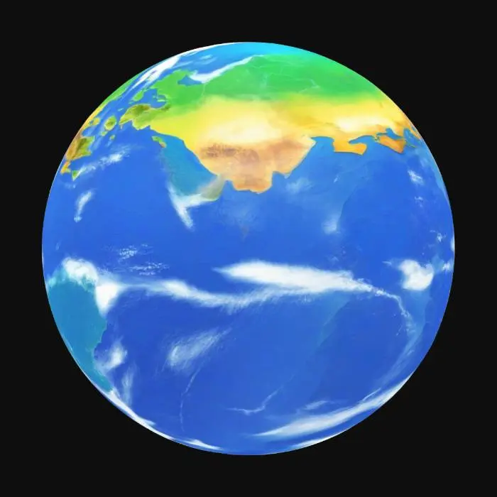 3D model for A stylized earth planet model very high quality