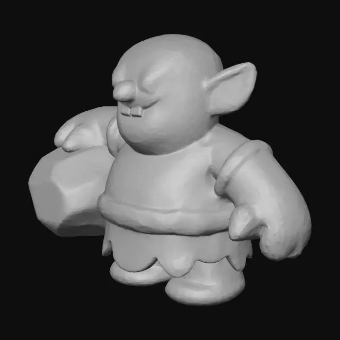 3D model for Goblin with Boulder