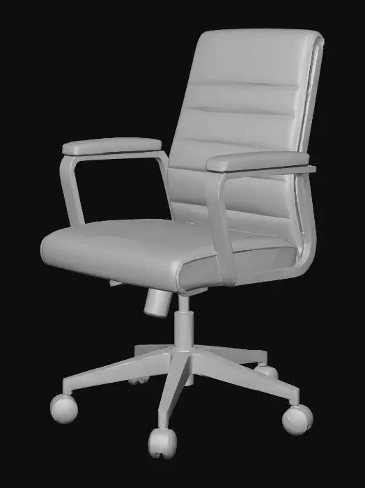 3D model for Executive Black Leather Office Chair